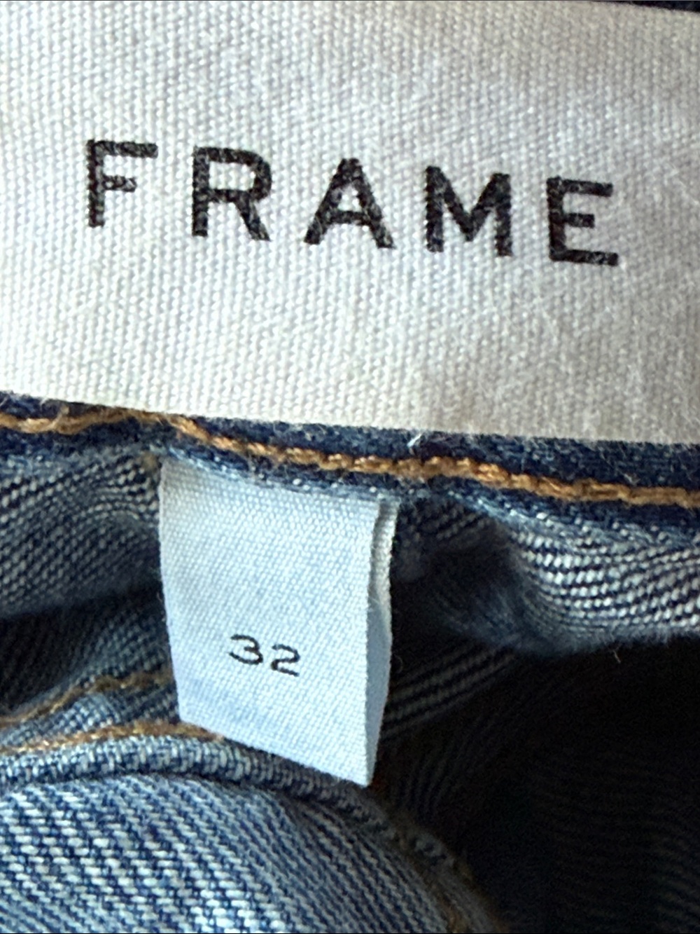 Frame Le Jane Crop High-Rise Raw Fray Hem Straight Leg Denim Jeans Cotton Sz 32 - Picture 12 of 15